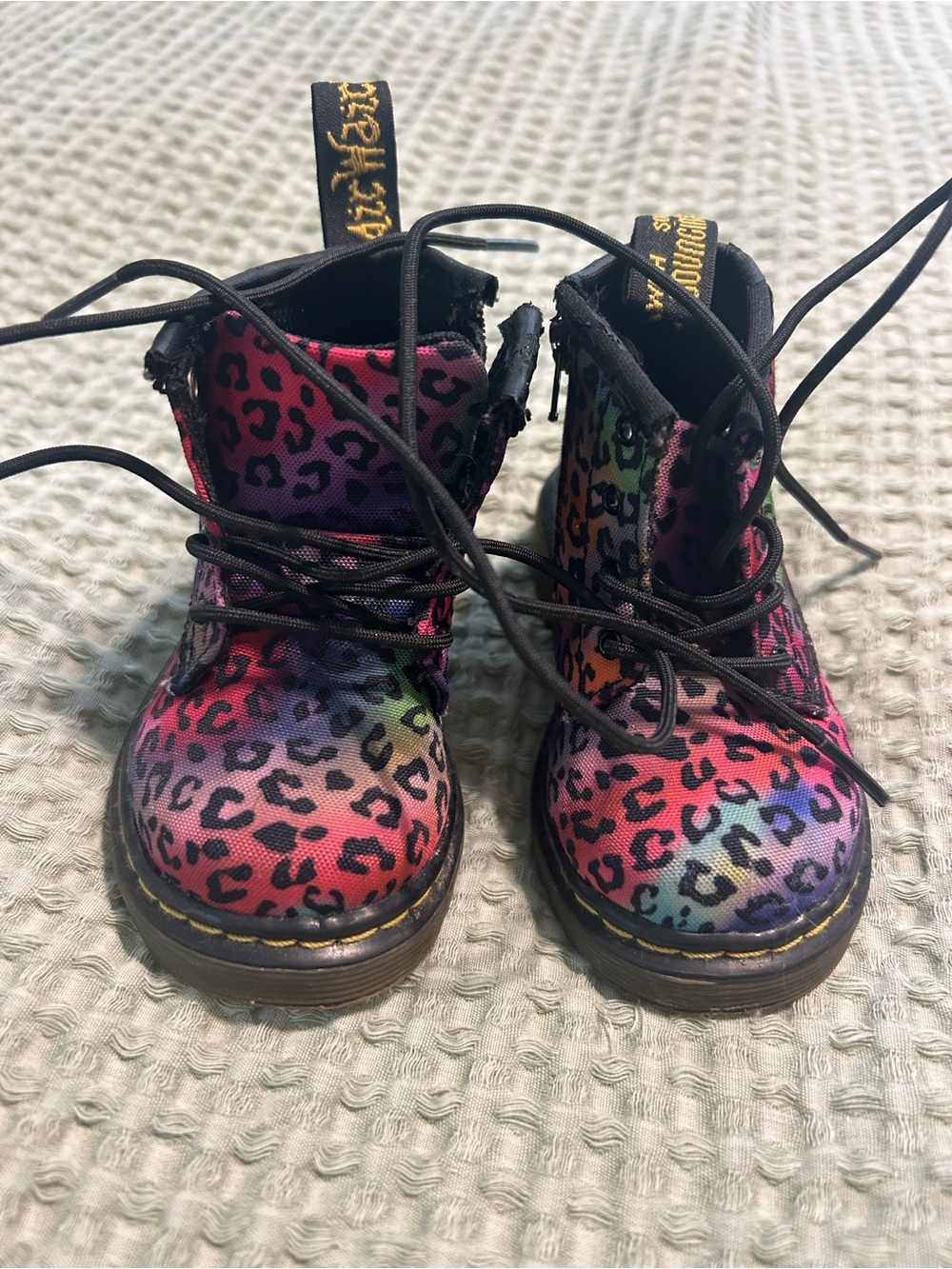 Dr. Martens Multicolor Leopard Print Lace-Up Boots